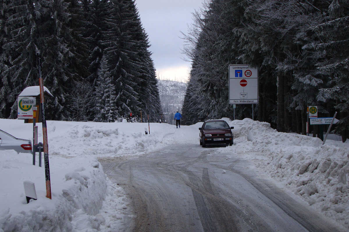 Finsterau, die Straße ist hier zu Ende