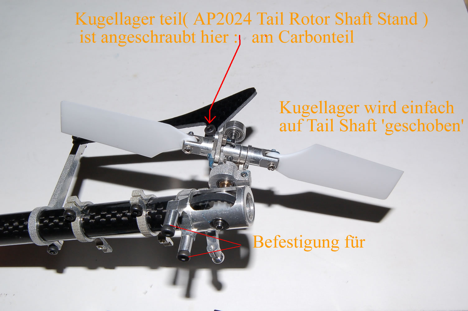 Heck und FERTIG!
<br />Im Foto Sollte lauten :Befestigun für Seitenleitwerk