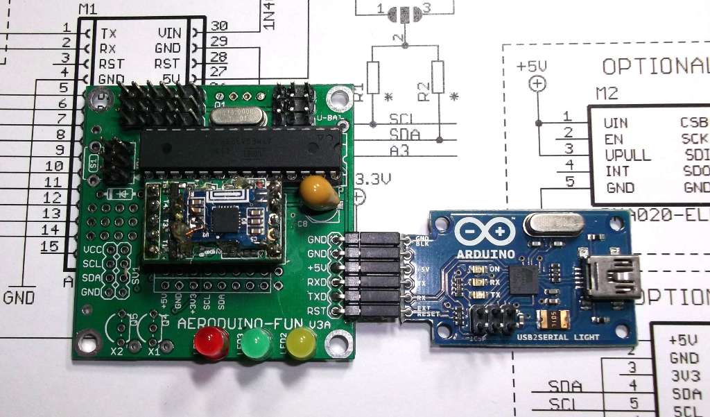 MultiWiiCopter Steuerung mit <br />AERODUINO-FUN