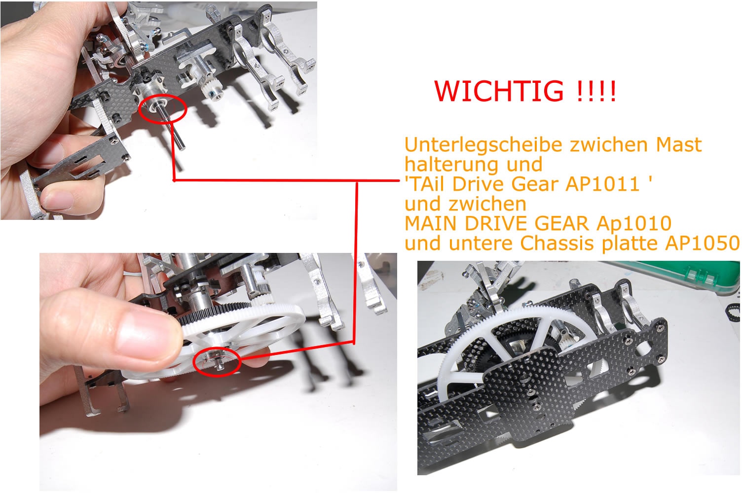 HauptZahnrad  und untere Rahmen Platte