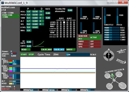 ACC Calibrieren im GUI Roll und Pitch stehen immer schief
