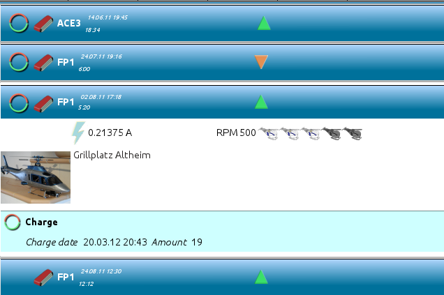 Neues Flugwidget mit Bild des verwendeten Fluggeräts und Informationen zum Ladevorgang nach dem Flug