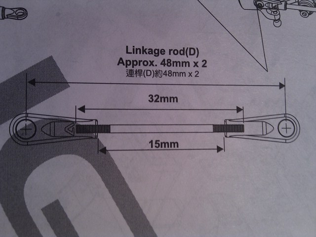 hier sind die 15mm blödsinn, gar nicht möglich bei 32mm Gestängelänge