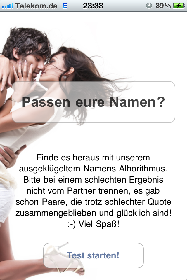 Die App: Namen