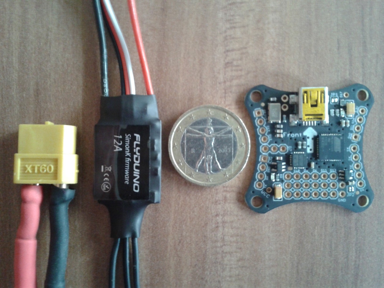 12A ESC mit simonk Firmware 30 x 20 x 5 mm<br />von www.flyduino.net