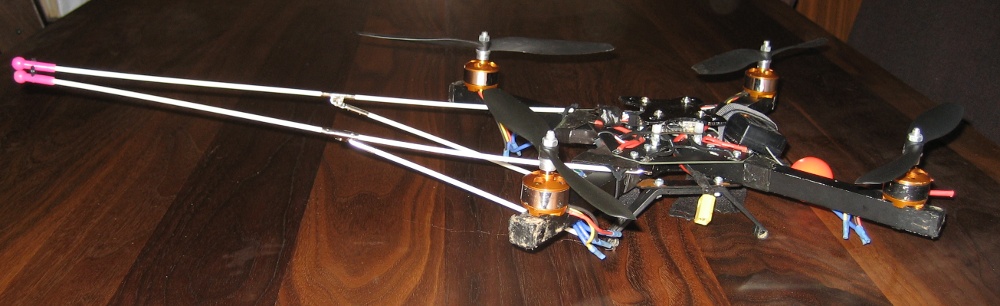 Mein Copter mit Ausleger