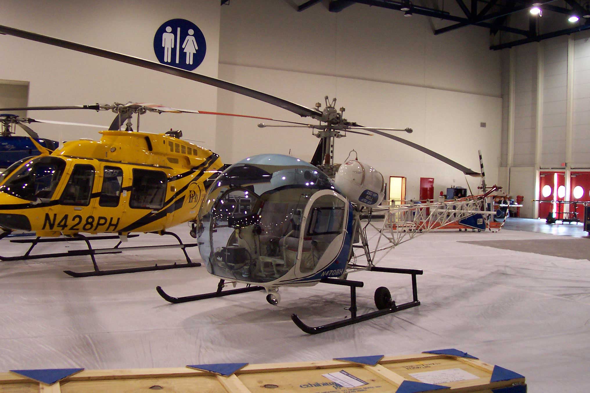 Bell47 ausgestellt auf der heli Expo 2008 in Houston