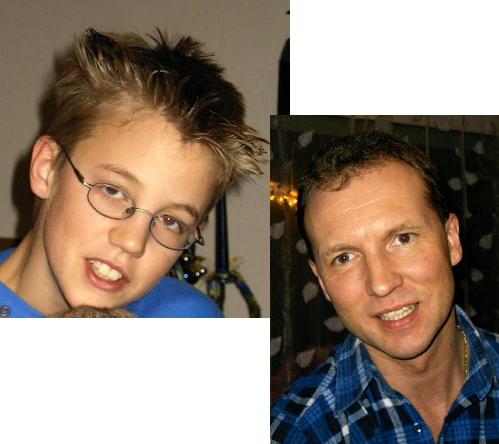 links mein Sohn Patrick, rechts ich &amp;lt;Thomas&amp;gt;
