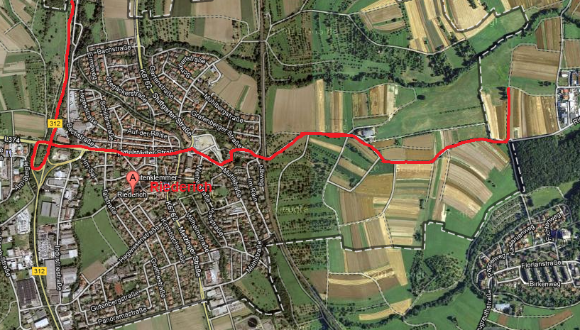 Anfahrtsskizze MFF Metzingen