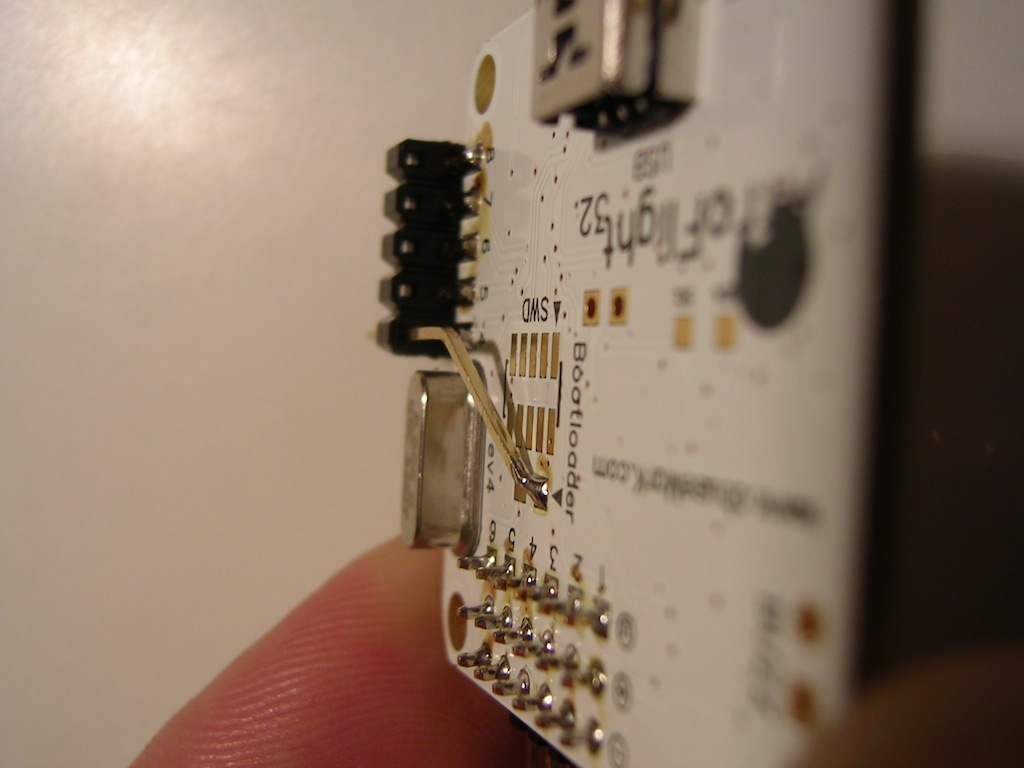 Detailansicht des Pins für di3 3v3 Spannungsversorgung des Spektrum Sat.