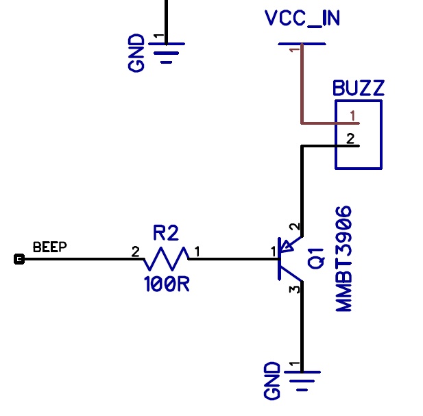 Pin1 des Buzzer-Anschlusses = 5V