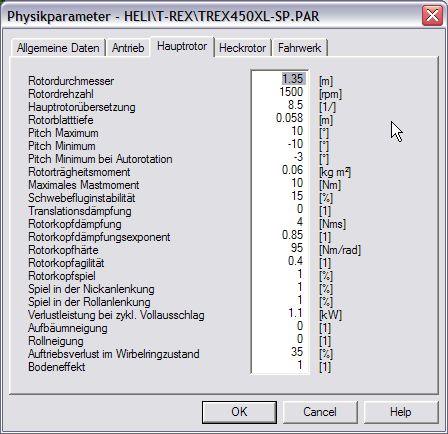 Beispiel Physikparameter