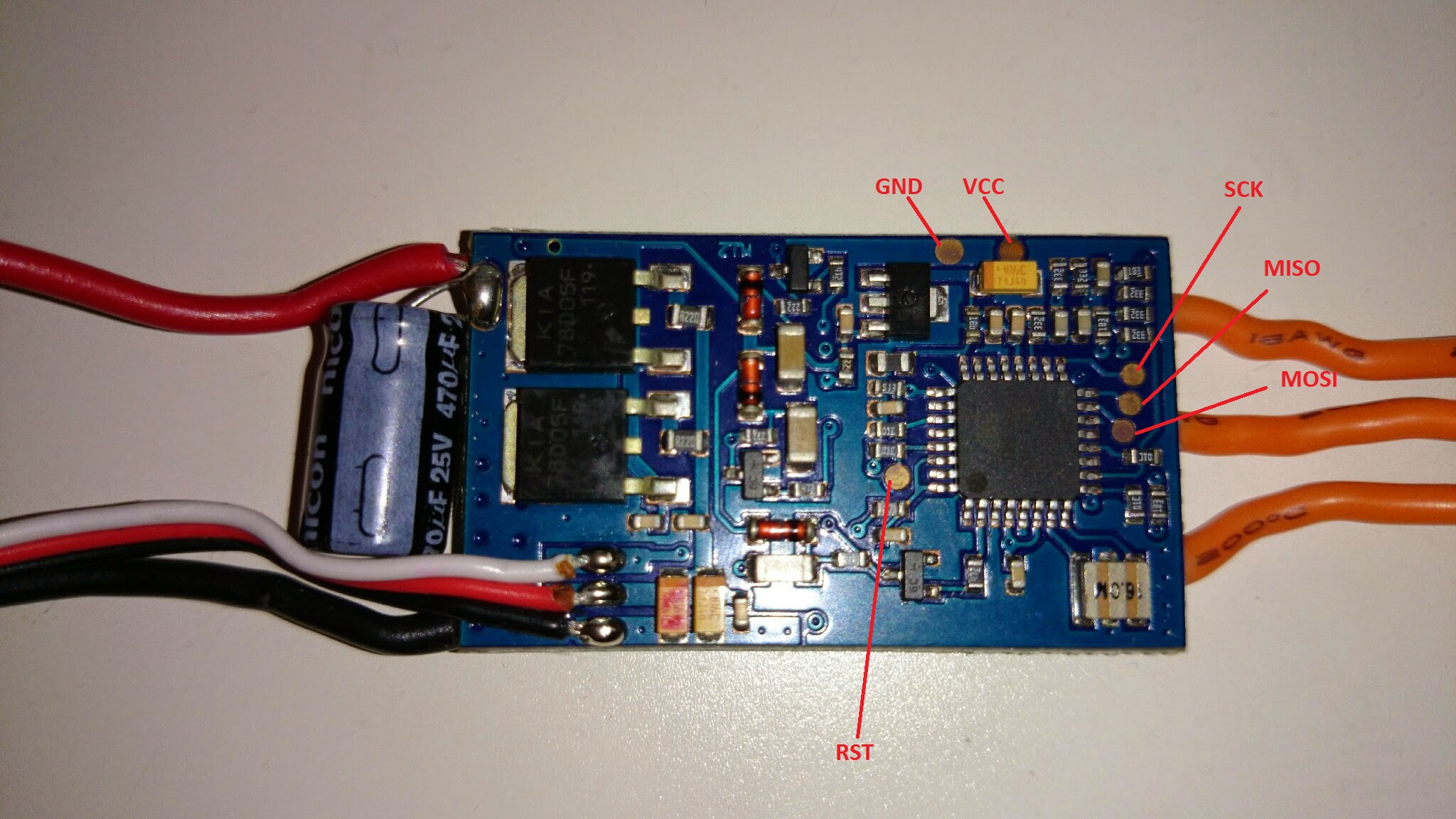 ESC flash pinout