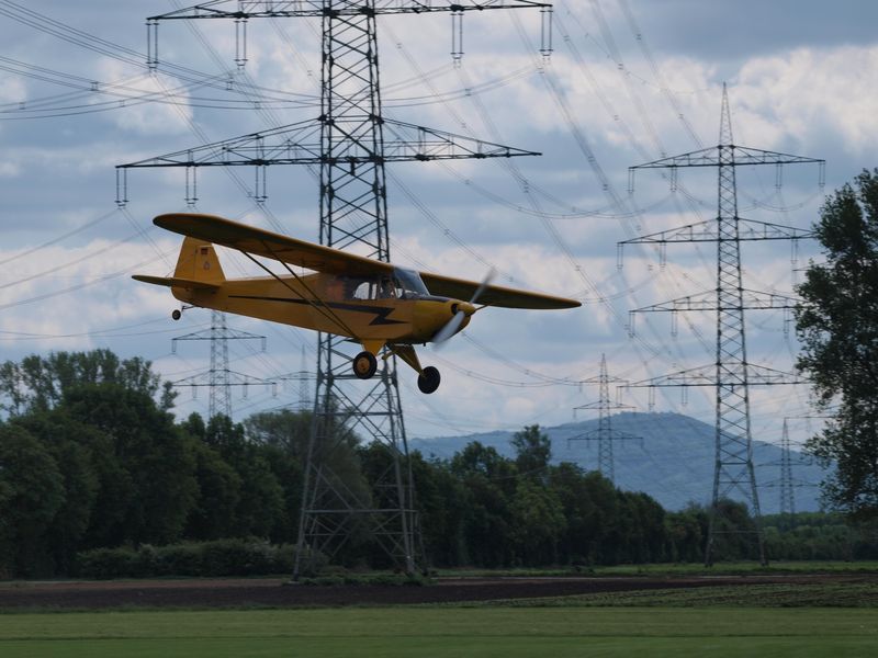 End-Anflug einer 4 Meter Piper