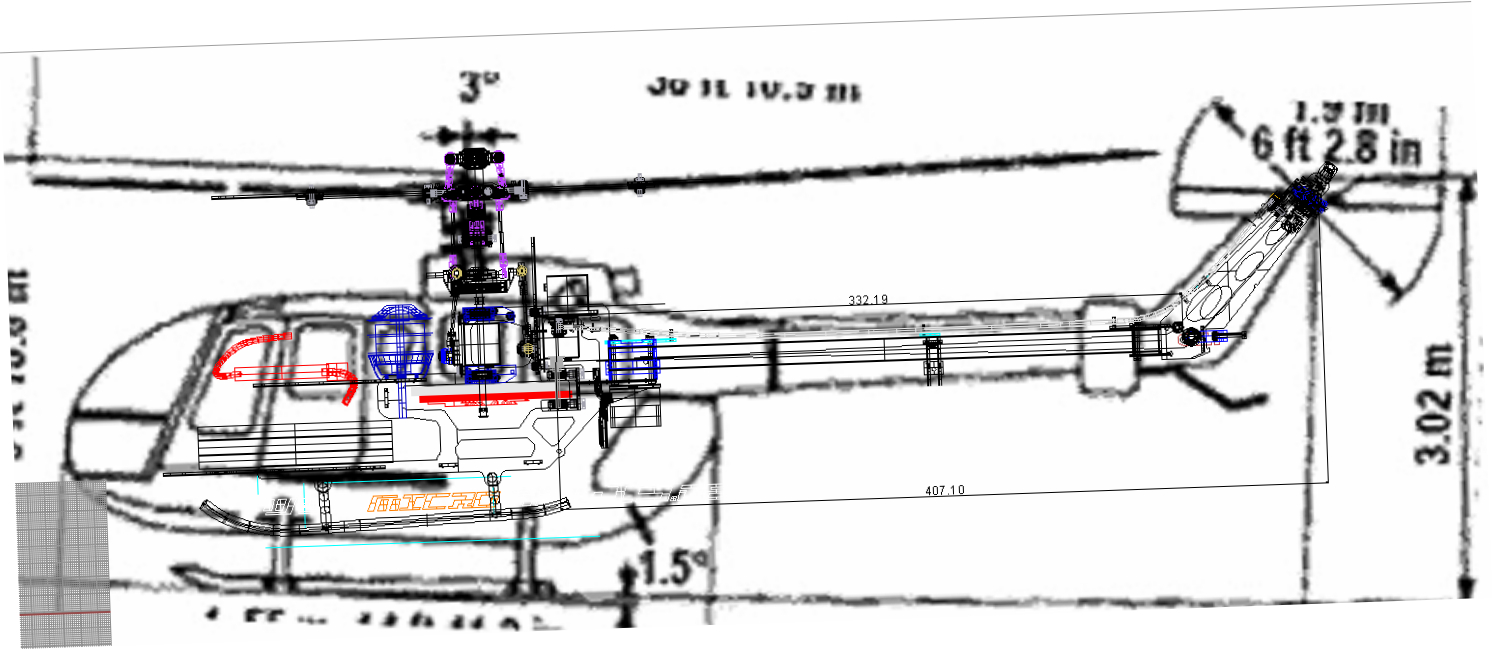 Bell UH-1 Chassis in Bo-105