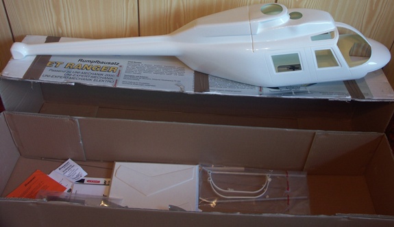 So sieht der Graupner Jet Ranger Rumpf aus