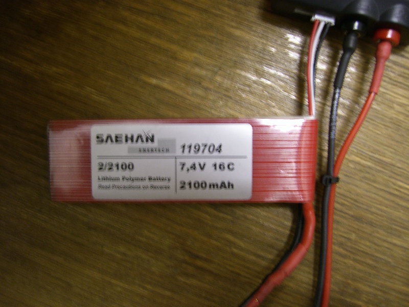 Lipo SAEHAN 2S1P - 2100mAh 7,4V 16C – 109x35x15 – 104 gram.