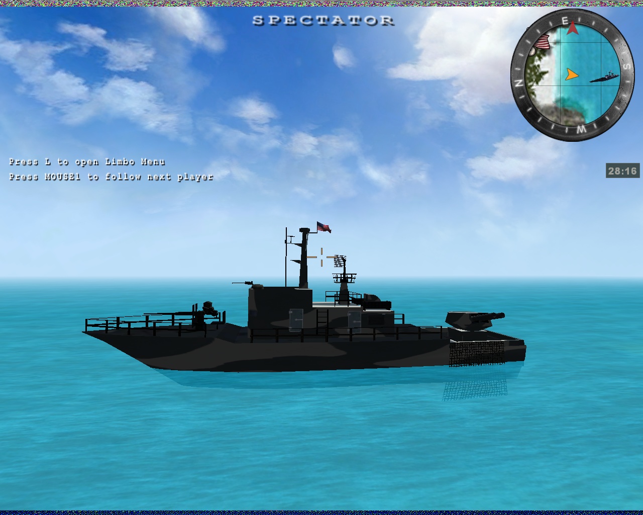 das Boot mitdem die amuer zerschossen werden sollte