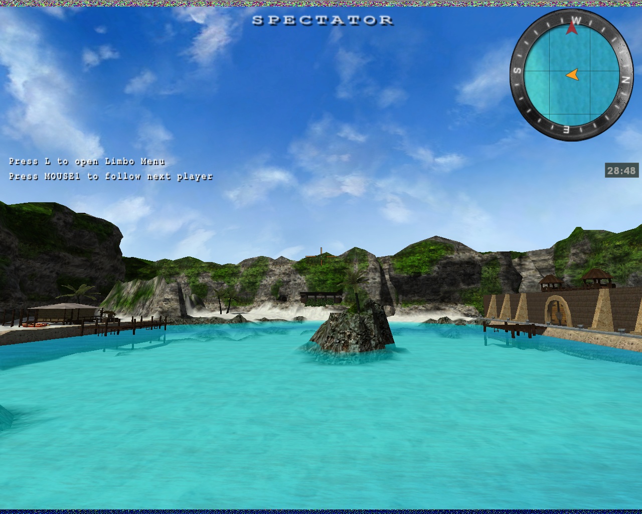 die bucht vom meer aus gesehen ..