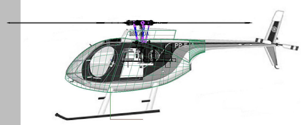 500mm Rotordurchmesser + Rumpf T-Rex 500e von Darth