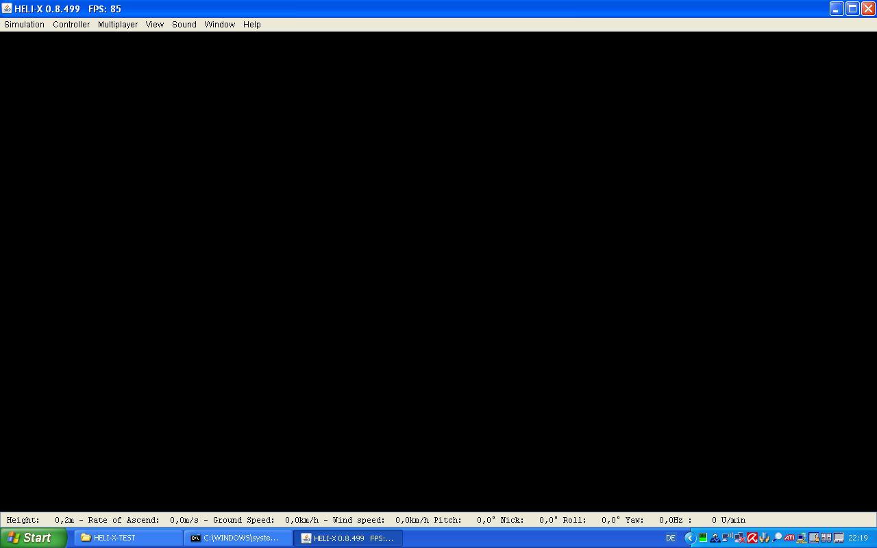 Sim mit schwarzem Screen