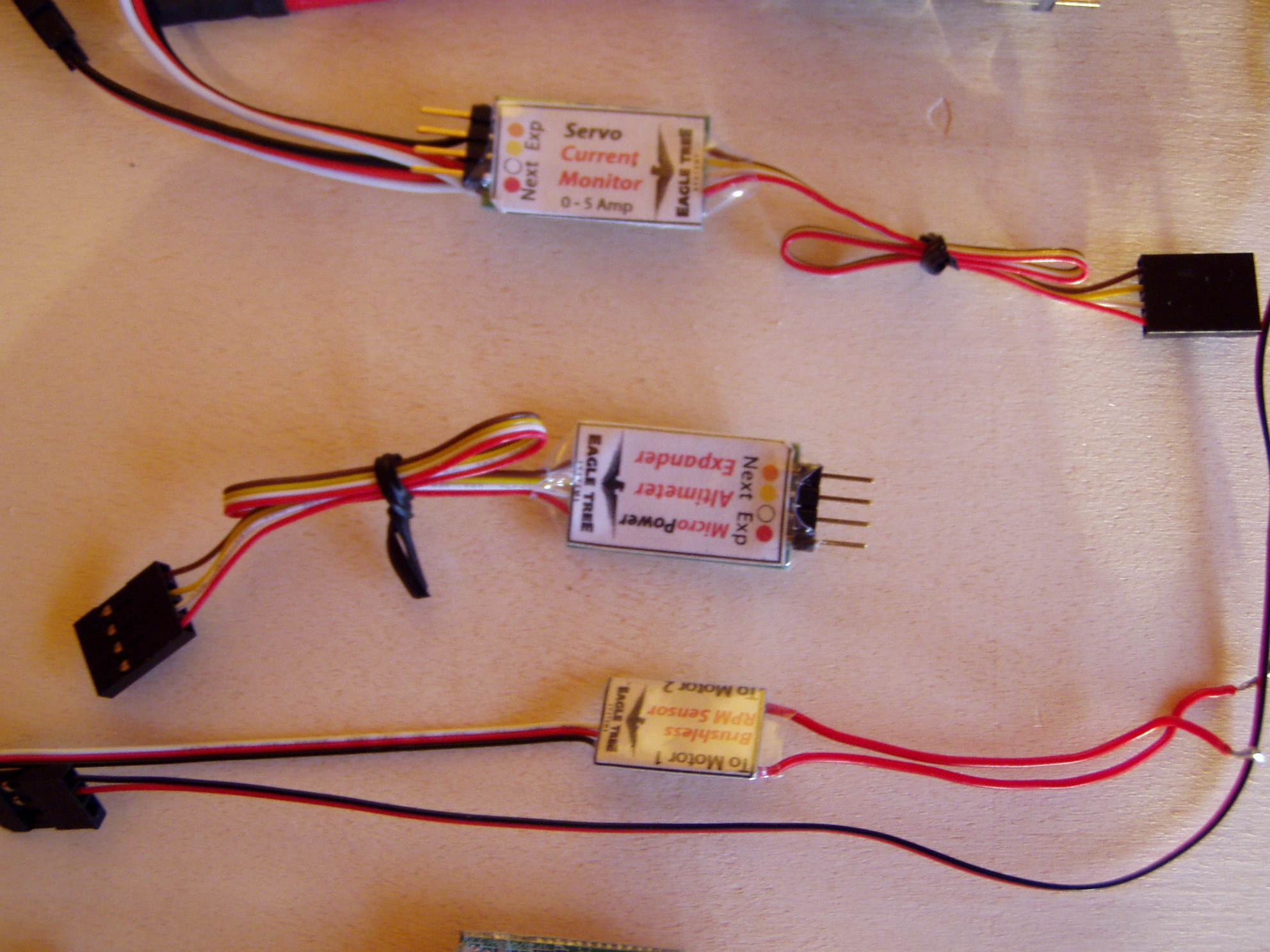 Brushless Sensor, Current Servo(BEC) Sensor, und Höhensensor....