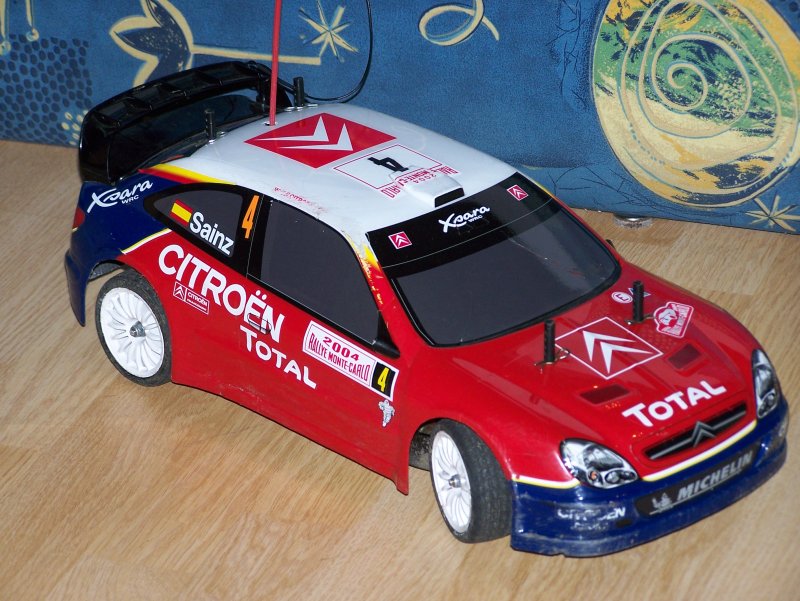 Mein aktuelles Spielzeug, ein Xara-WRC basierend auf dem TT-01 (hat auch schohn einige blessuren)