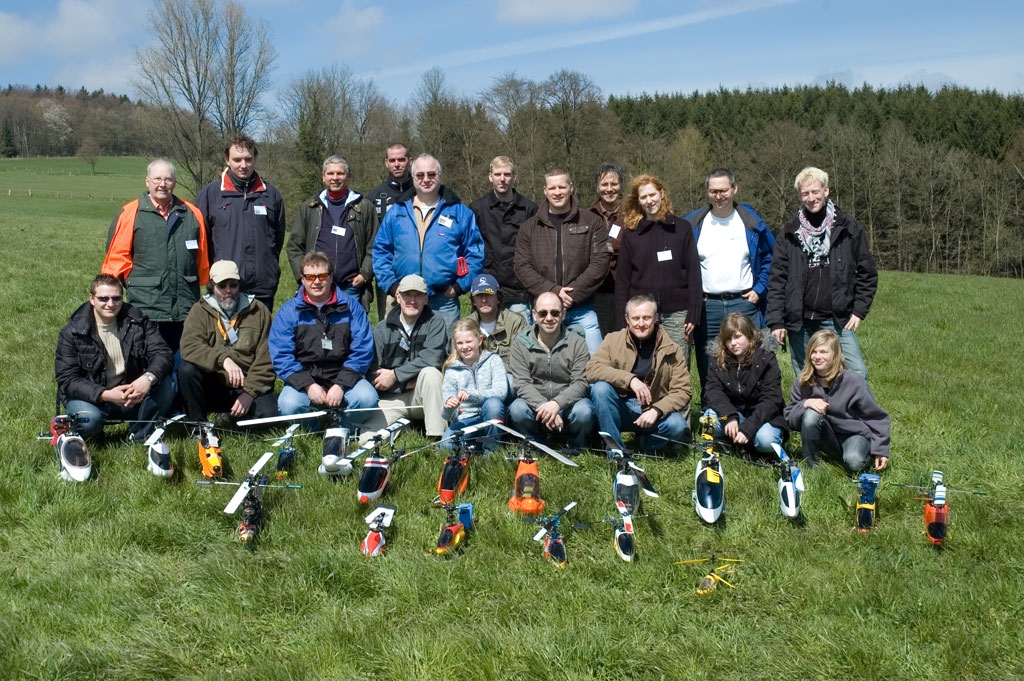 Gruppenbild<br />1. Helimeeting im Bergischen-Land 2008