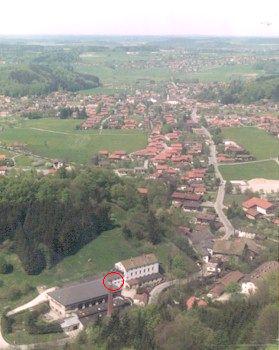 Ich wohne in dem eingekreisten Gebäude der Maxhütte