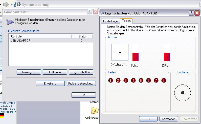 Systemsteuerung-&amp;gt; Gamecontroller