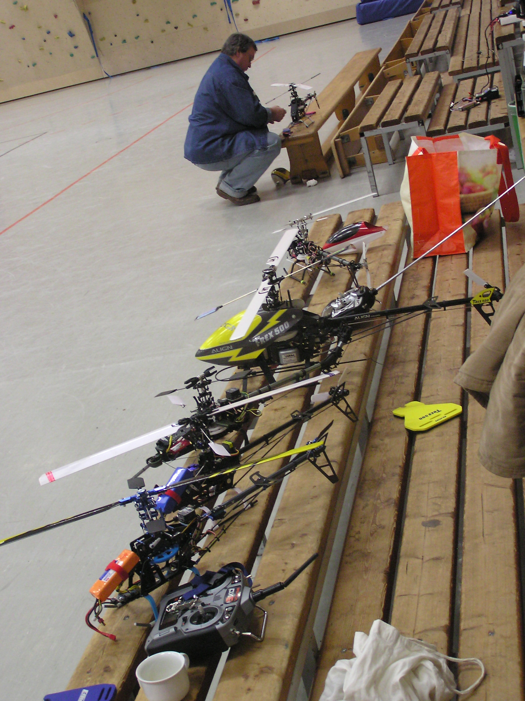 Helis in der Warteposition
