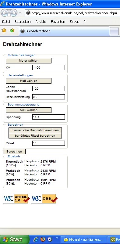 Das ist die errechnete Drehzahl mit einem 4S Lipo