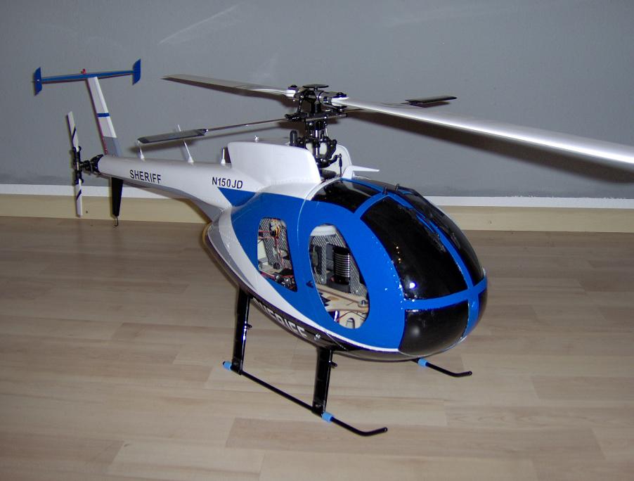 T-Rex 500 GF mit Hughes 500D Rumpf