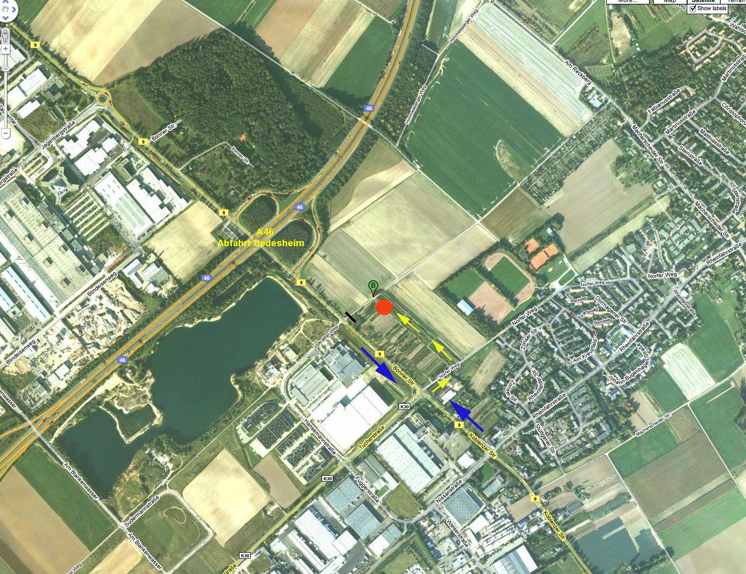 Wiese in Neuss an der A46, Abfahrt Uedesheim