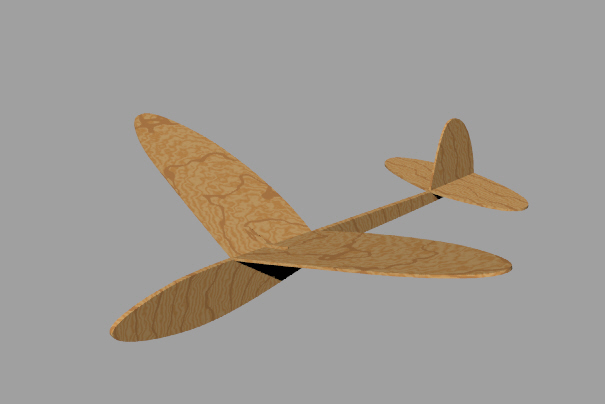 Das ist der diesjährige Gleiter mit ca. 40 cm Spannweite