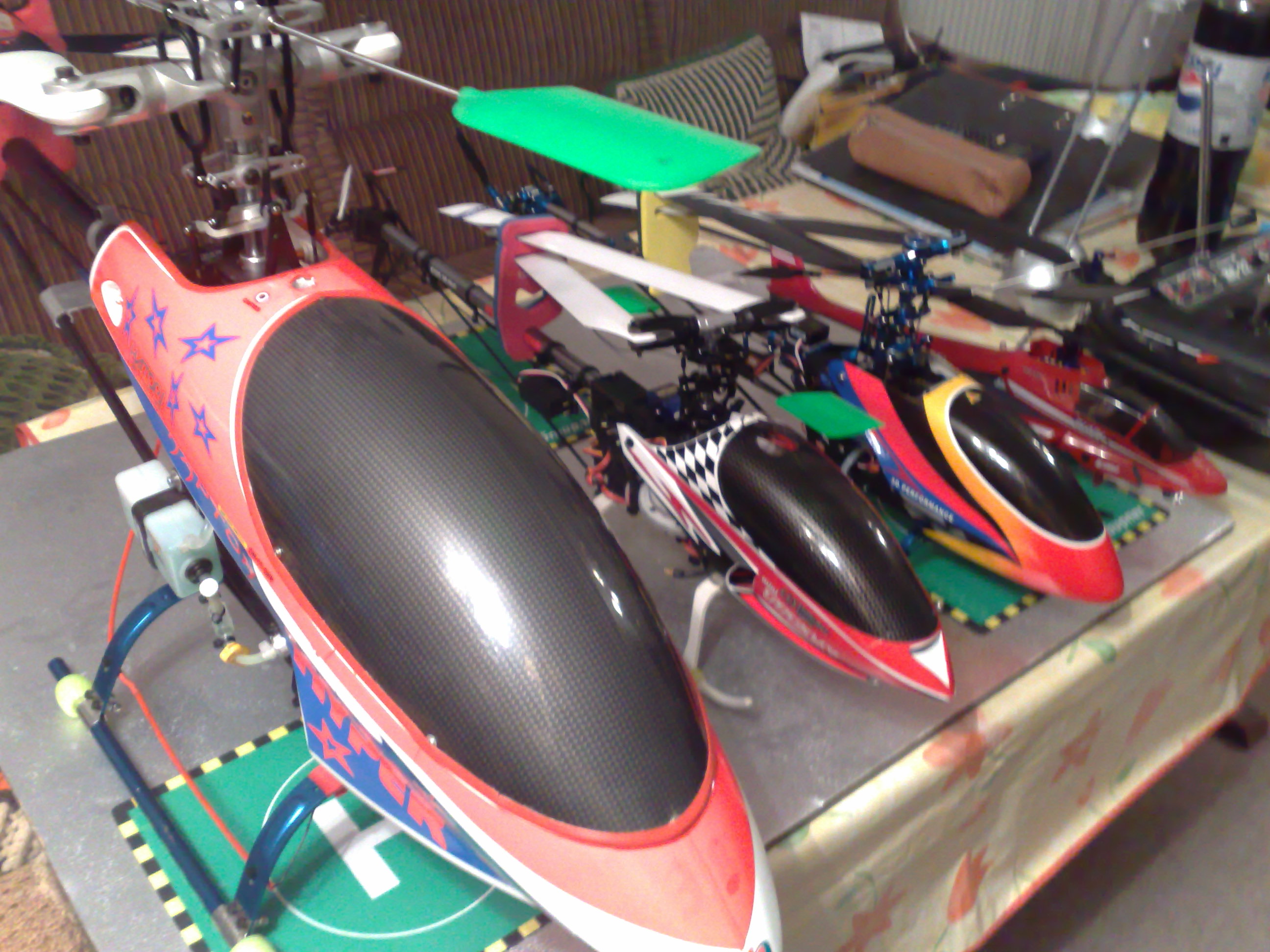 Die ganze Rasselbande (Vl Rappi 50V2,Mini-Titan, CopterX, Blade CX2