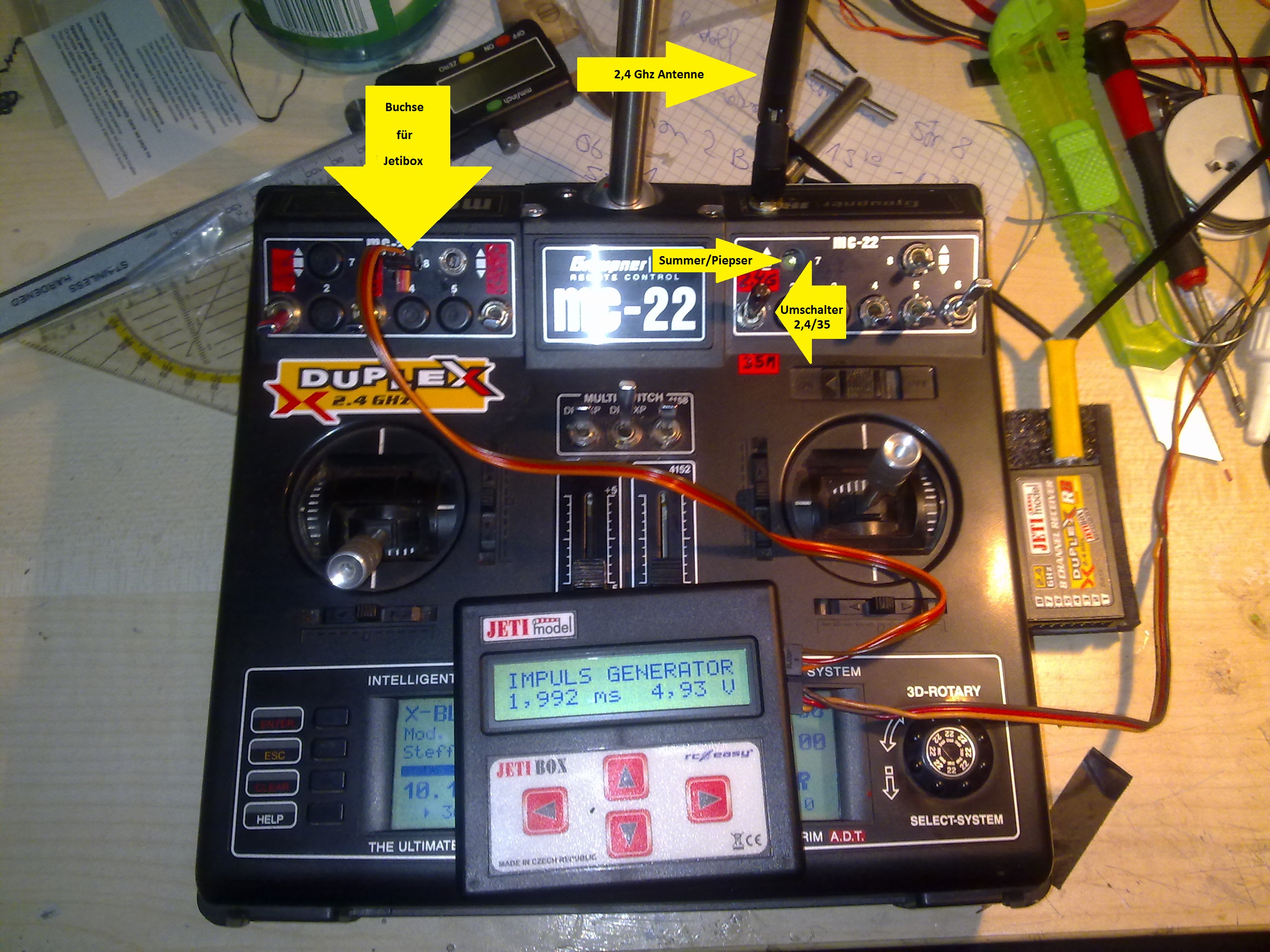 MC 22 Jeti Duplex - 35mhz und 2,4Ghz umschaltbar