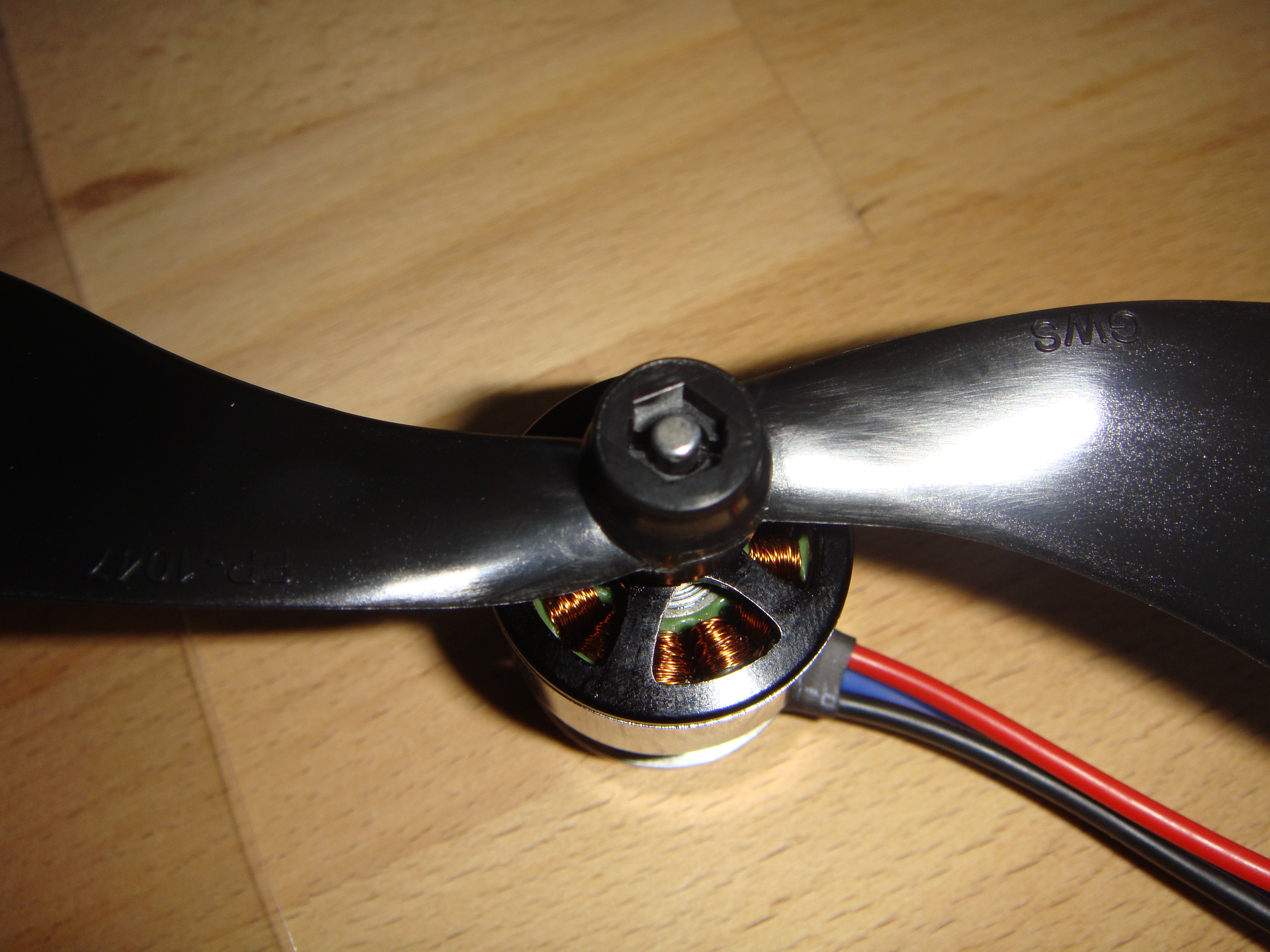 Prop auf Motor