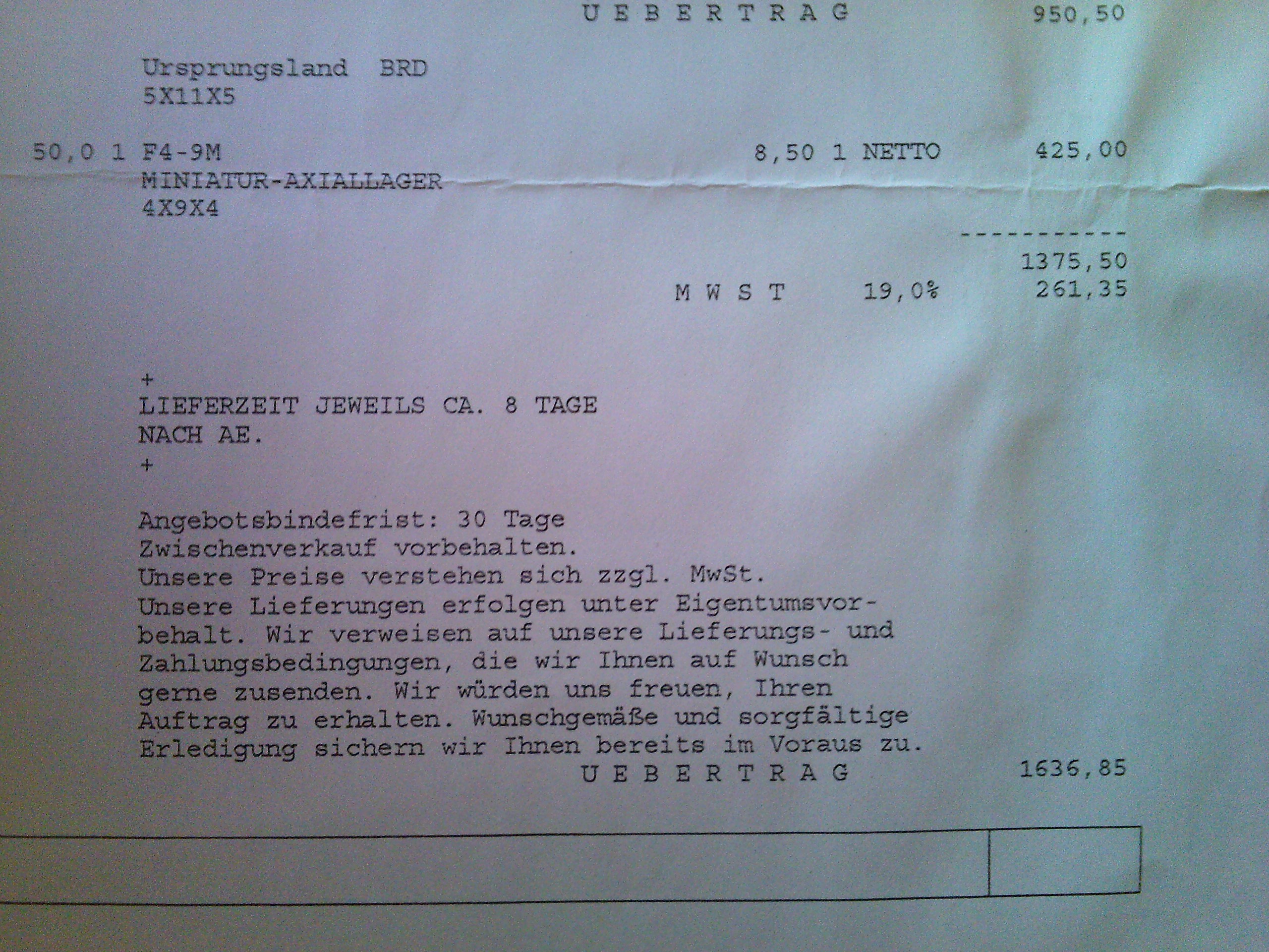Rechnung S2