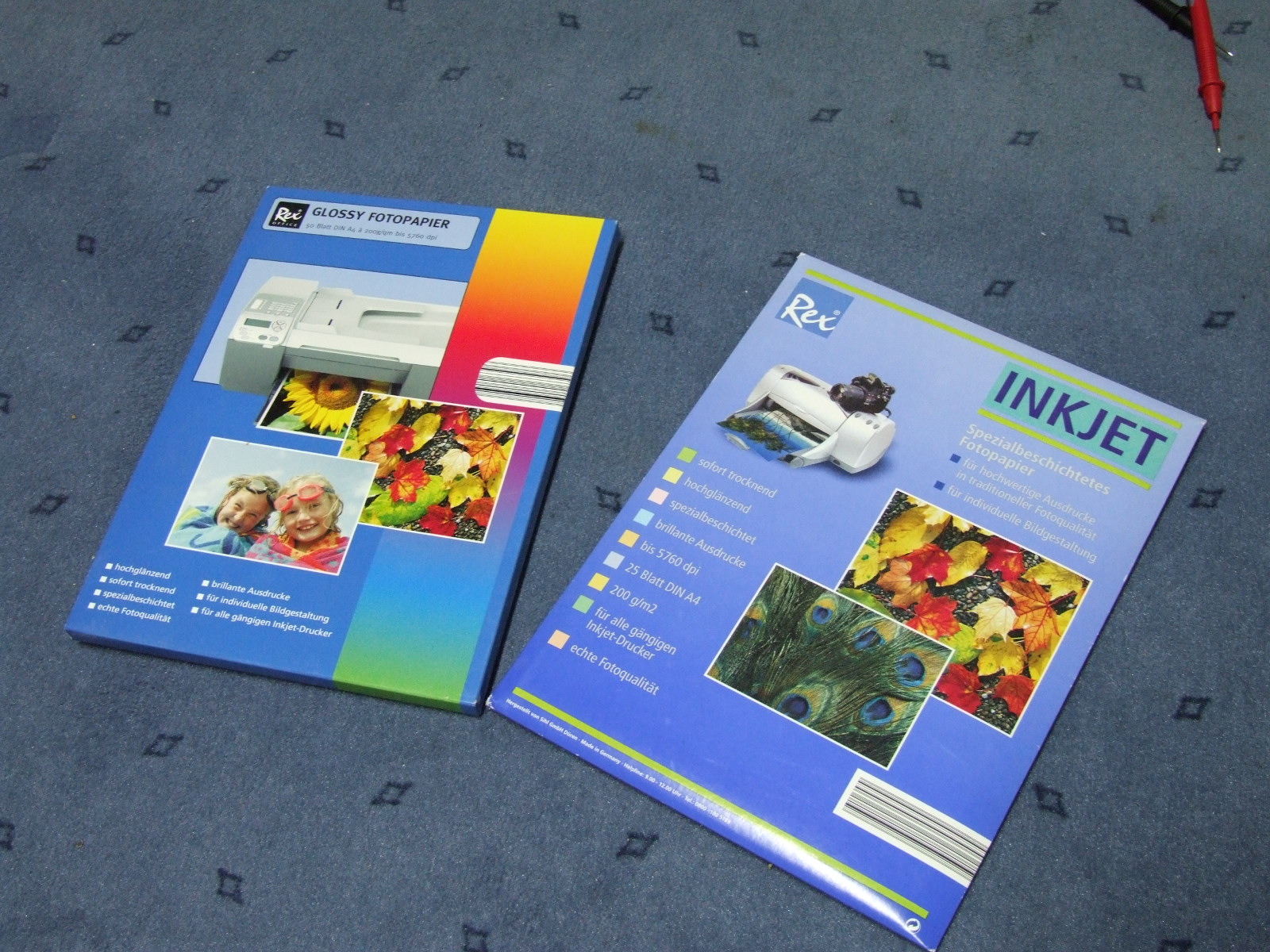 Links der 50er Pack und rechts der angefangene 25er.