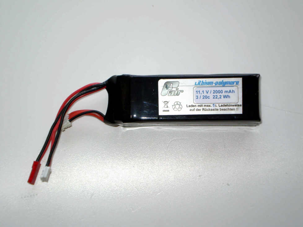 3s-2000 mAh für Futaba T-10, FF-7 u.ä.