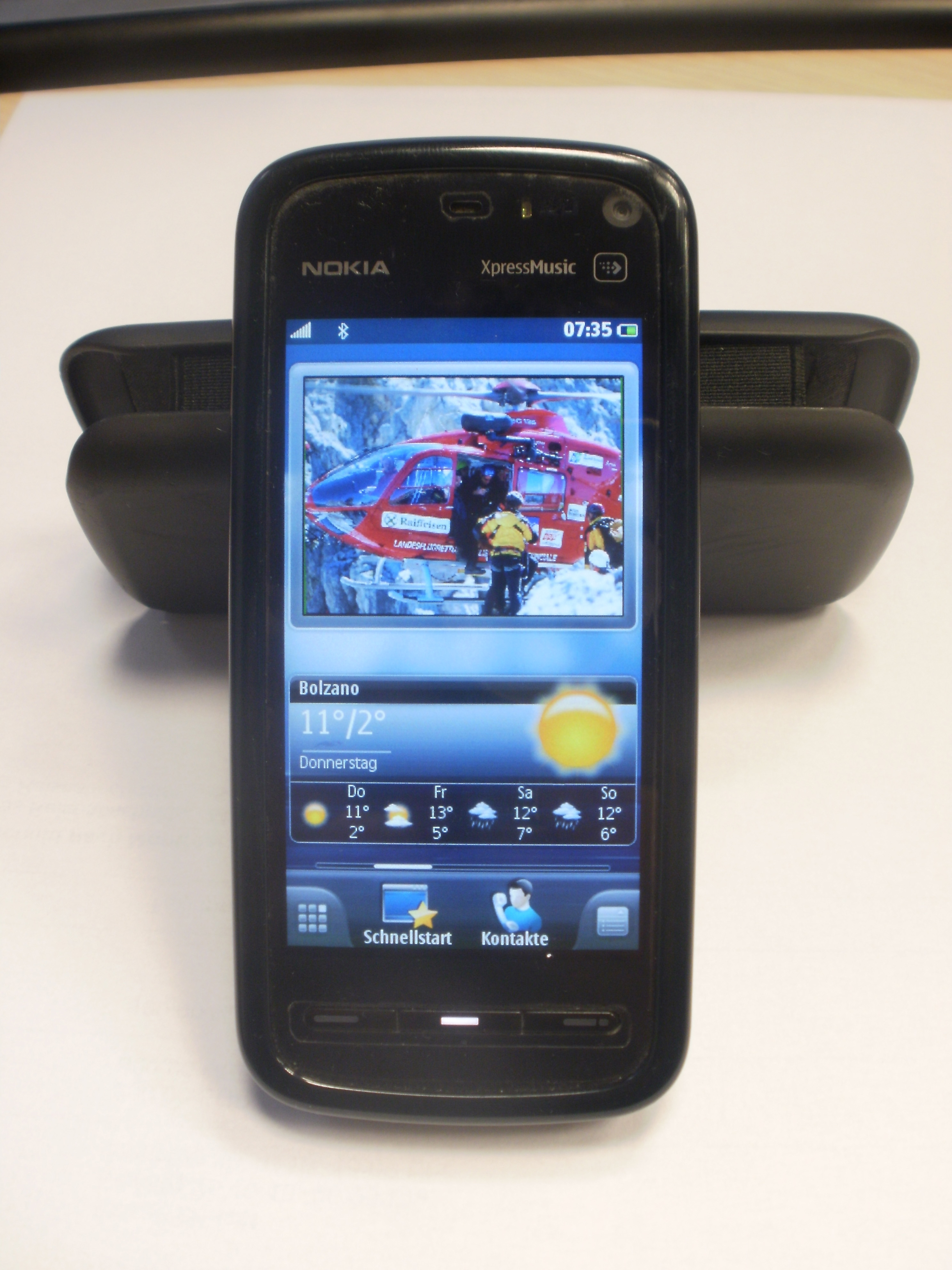 Bilderrahmen mit Wetterdaten