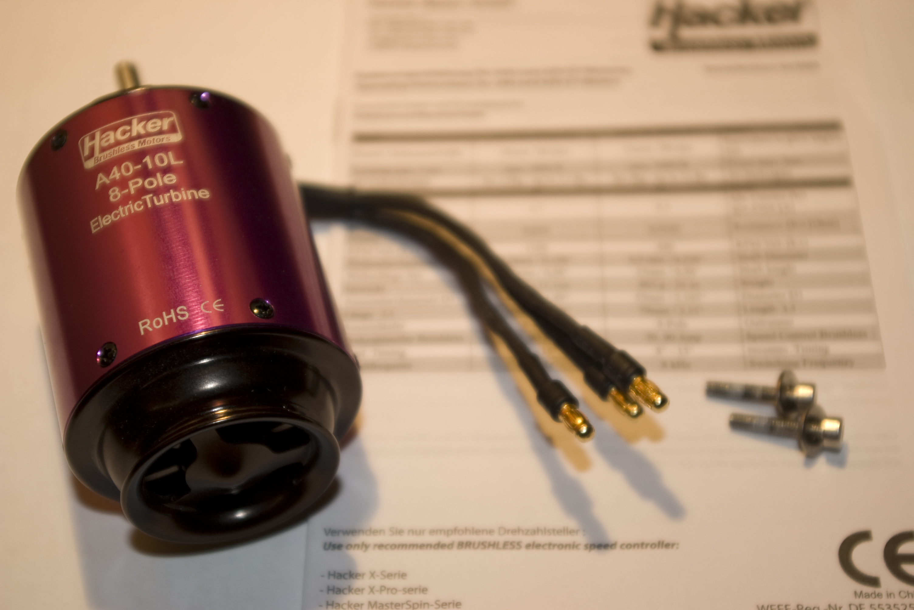 Hacker A40-10L 8Pole Electric Turbine (Artikellnummer: 13727725)