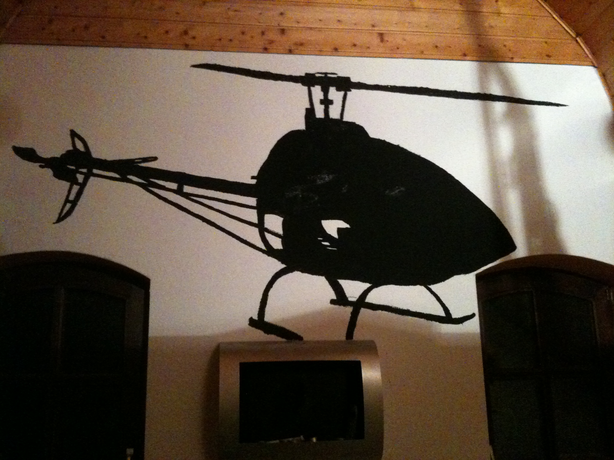 Und da ist der Logo an der Wand